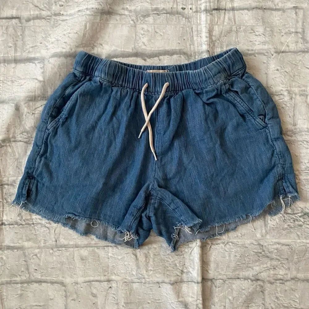 Madewell women XS Raw hem pull on shorts w/drawstring & pockets
